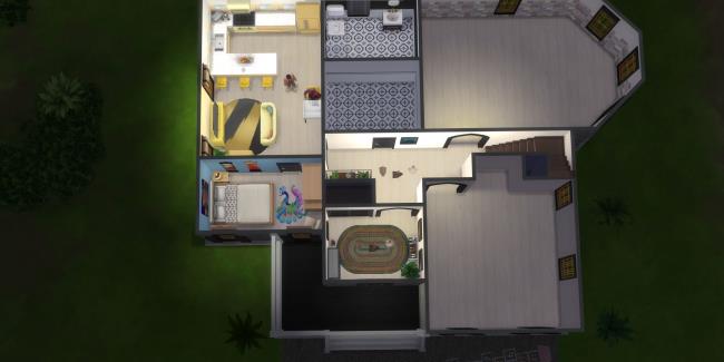 sims 4 for rent house with rented room highlighted